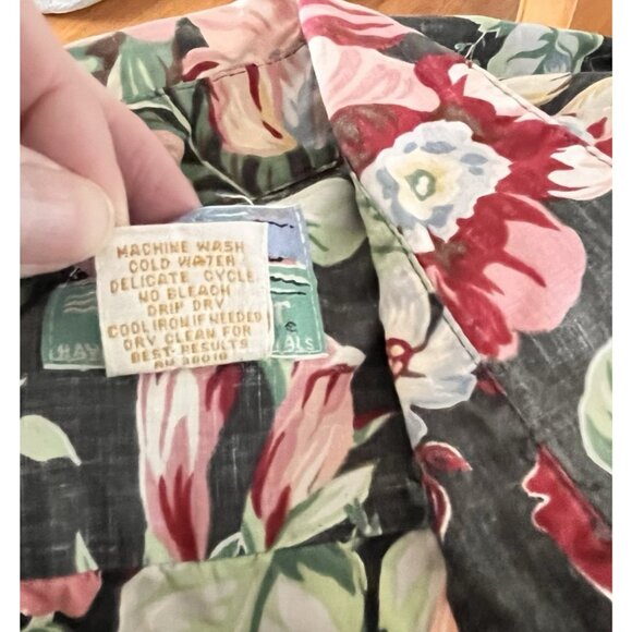 Reyn Spooner Shirt Men's Size L Hibiscus Flowers Aloha Hawaiian Reverse Y2K - Picture 6 of 6